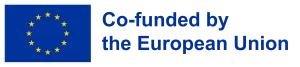 European Union flag with text saying co-funded by the European Union